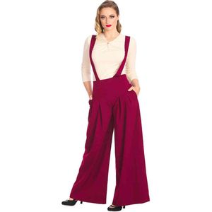 Banned - Diamond Broek rechte pijpen - XS - Bordeaux rood