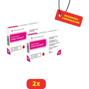 Liver-Screen Lever Zelftest - Vroege Opsporing van Mogelijke Leverproblemen - Thuis en volledig anoniem - 2 stuks Voordeelverpakking