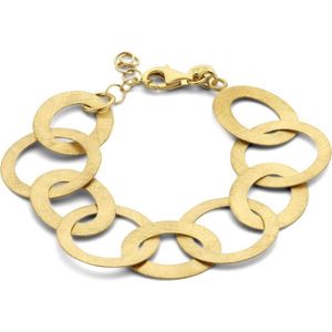 Casa Jewelry Armband Lola Zilver Goud Verguld van 18 cm met 3 cm verlengketting