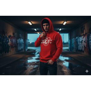 Night Shift - H-Logo - Ultras Hoodie - Rood Maat XXL