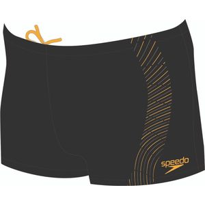 Speedo Duo Tech Print Aquashort Zwart/Oranje Heren Sportzwembroek - Maat 3