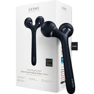 GESKE | SmartAppGuided™ Sonic Facial & Body Roller | 4 in 1 | Dermaroller | Apparaat voor gezicht en lichaam | Dermarol | Professionele gezichtsroller | Verstevigt en definieert lichaam en gezicht