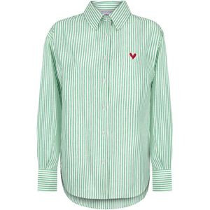 Felix Hardy - Overhemd - Groen - Oversize Blouse - Poplin Katoen Linnen - Lange Mouw Dames