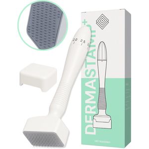 Premium Dermastamp - Geschikt voor microneedling - Dermaroller & Dermapen Alternatief - Dermarolling - Baardgroei - Haargroei - Huid - Gezichtverzorging - Verstelbaar 0mm tot 3 mm - 140 RVS Naalden - Minoxidil