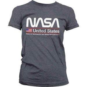 NASA Dames Tshirt -S- United States Grijs