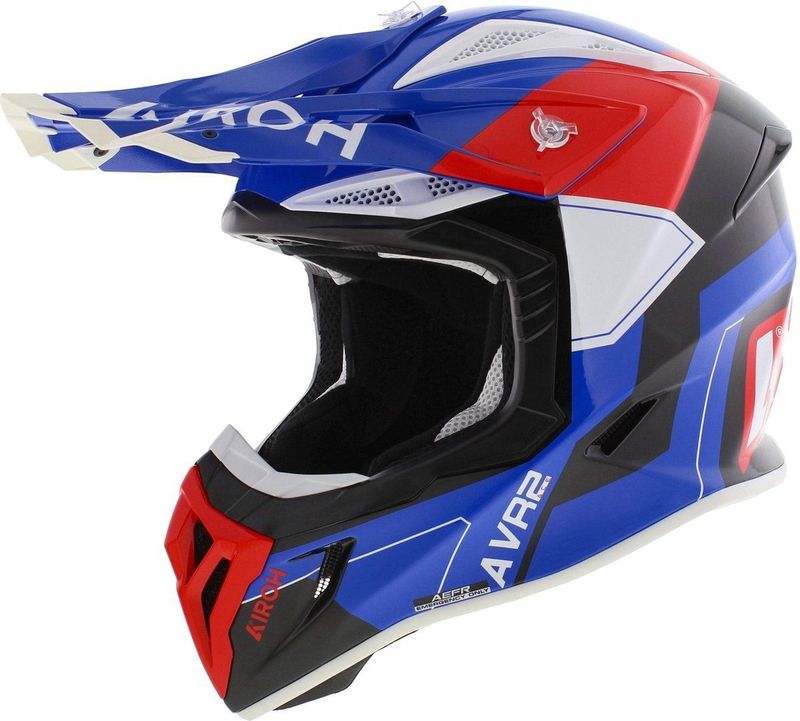 Airoh - Aviator Ace 2 - Crosshelm - Glans Blauw Wit Rood