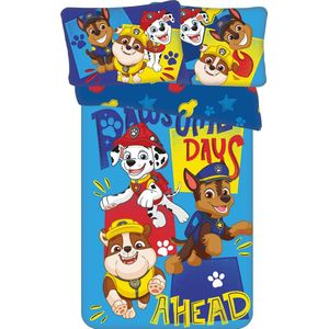 Paw Patrol - Pawsome - Dekbedovertrek - Blauw - 135 x 100 cm + 40 x 60 cm - Katoen