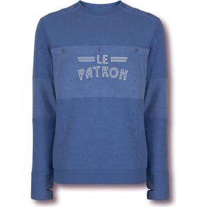 Le Patron Casual Trui Blauw Ecru - Pull Classique Les Patrons Blue Ecru - XL