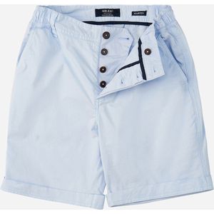 Mr Jac - Slim Fit - Heren - Korte Broek - Shorts - Garment Dyed - Pima Cotton - Licht Blauw - Maat S