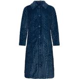 Pastunette - Blue Bloom - Badjas - Blauw - Flanel/Fleece - Knoopsluiting