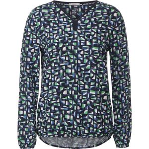 CECIL Small multicolor print blouse Dames Blouse - donker blauw - Maat S