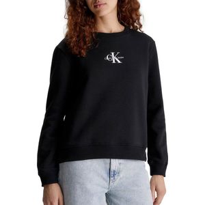 Calvin Klein Monologo Regular Crewneck Trui Vrouwen - Maat XS