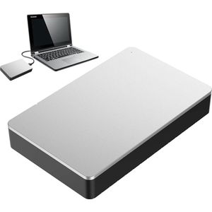 MKSS® Harde Schijf Extern - Draagbare - 2TB Opslag - Zilver