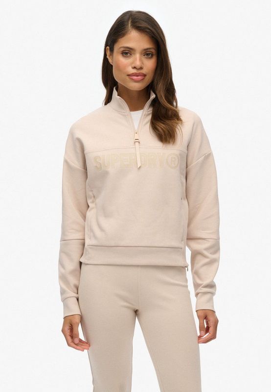 Superdry Active Tech Logo Relaxed Sweatshirt Met Halve Rits