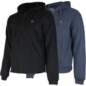 2-Pack Donnay - Sweatvest met capuchon (Bruce) - Sportvest - Heren - Black/Navy (919) - maat S