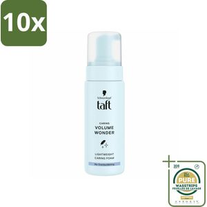 10 x Taft - Caring Volume Wonder - Lightweight Foam - Lichtgewicht lift - 150 ml - Grootverpakking - Haarpoeder - Volumepoeder - Lichtgewicht Lift - Fijn Haar - Dun Haar