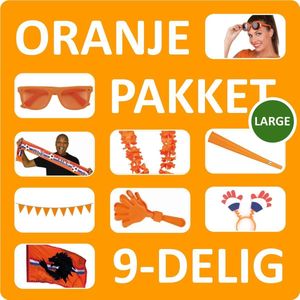 Oranje voetbal versiering | Feestpakket Large | Holland Oranje Voordeel Pakket