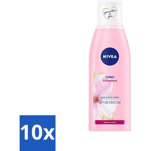 10 x NIVEA - Gezichtstonic - Essentials Verzachtende Tonic - Voor droge & gevoelige huid - Met Amandelolie & Hydramine - 200 ml - Amandelolie - Hydramine - Make-up Remover - Reiniging - Hydratatie