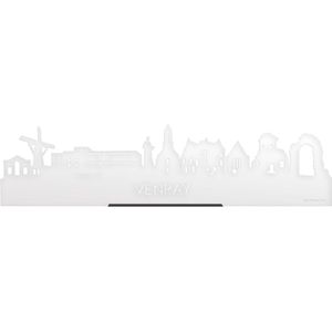 Standing Skyline Venray Wit Glanzend - 40 cm - Woon decoratie om neer te zetten en om op te hangen - Meer steden beschikbaar - Cadeau voor hem - Cadeau voor haar - Jubileum - Verjaardag - Housewarming - Aandenken aan stad - WoodWideCities