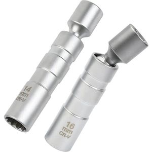 Universele flexibele bougiesleutel - magnetische bougiesleutel - verwijderaar en installatiegereedschap - 14 mm - 16 mm - bougiesleutel voor Mercedes en BMW - 2 stuks
