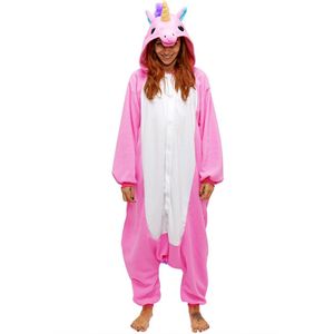 KIMU Onesie Roze Eenhoorn Pakje - Maat 74-80 - Eenhoornpakje Unicorn Kostuum Eenhoornpak Pak - Baby Pakje Dreumes Pyjama Zacht Boxpakje Festival