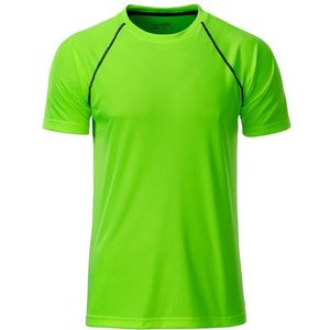 James and Nicholson - Heren Sportshirt (Green/Zwart)
