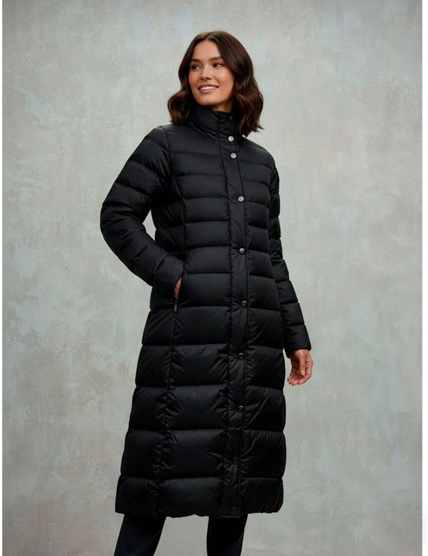 Blauer - Lange Getailleerde Donzen Jas Anita - Zwart - Dames