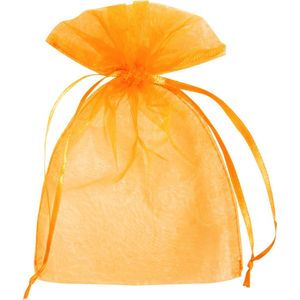 10 Organza zakken - Cadeauzakken - sieradenzakjes - Oranje 15 x 22 CM - Uitdeel zakjes - Geschenk zakjes - Geurzakjes - Verjaardag - geboorte - SNQ Cadeau Verpakkingen
