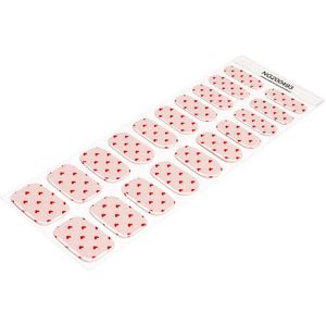 Heart Nail Wraps – Gel Nail Wraps | Gellak Stickers – Nude Roze Nagelstickers met Rode Hartjes – Langhoudende Manicure voor Thuis