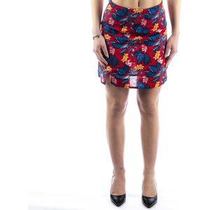 Mini Meerkleurige Rok Met Tommy-Print - Streetwear - Vrouwen