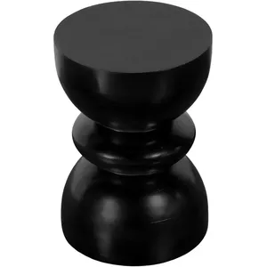 Metalen Kleine Ronde Bijzettafel Vintage Mat Zwart - Cocktailtafel Voor Woonkamer En Kleine Ruimtes