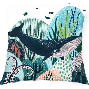 | Kussens | Kussenhoes | Underwater Jungle World | 45 x 45 cm