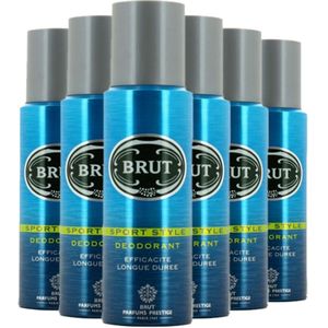 6x Brut Deodorant Sport Style 200 ml