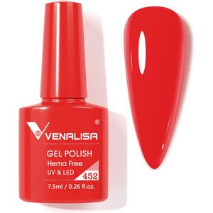 Venalisa UV Gellak Rood - 7.5 ml - Koraal Rode Gellak - Gellac Rood - Gellak Red - Gellak Koraalrood - Gellak Coral - Gellak Koraal - Gellak Kleuren - Venalisa Gellak - Gellak Nagellak