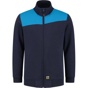 Tricorp 302014 Sweatvest Bicolor Naden - Inkt/Turquoise - S