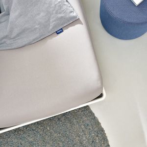 Auping Jersey 235 hoeslaken voor topper - 180/200 x 200/210/220 cm - Taupe - Biologisch katoen