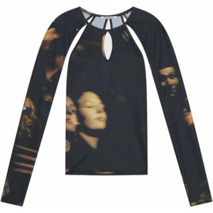 Top and Blouse Wood Wood Women Emma Black AOP-L