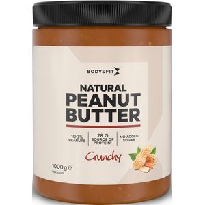 Body & Fit Natural Crunchy Peanut Butter - 100% Pindakaas - Pindapasta - 1 kg