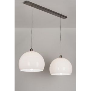 Lumidora Hanglamp 30631 - LOURDES - 2 Lichts - E27 - Wit - Kunststof