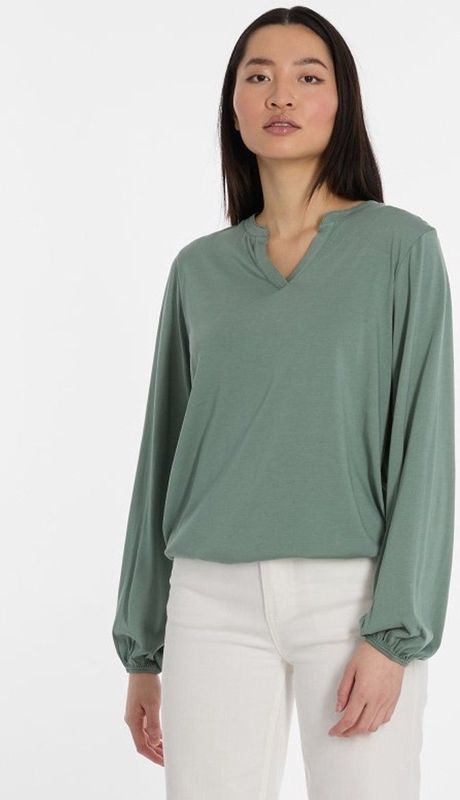 Ragwear - Santica - Blouse - Groen - Dames - V-hals