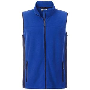James and Nicholson Heren Workwear Fleece Bodywarmer (Royal Blue/Navy)