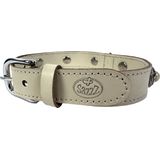 Sazzz Halsband Hond Adventure Stone Classic Leer Creme