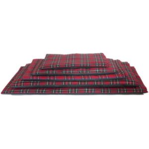 Comfort benchkussen Schotse ruit rood - 120x75x3 cm
