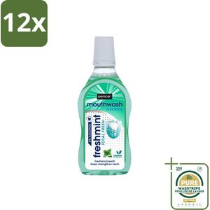 Sence - Fresh Freshmint - Mondwater - Fris & Muntig - 500 ml - Voordeelverpakking - 12 stuks - Tandplak - Tandenpoetsen