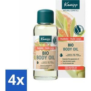 Kneipp - Huidolie - Bio - Voor striae & littekens - 100 ml - Voordeelverpakking - 4 stuks