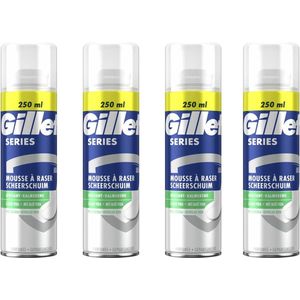 Gillette Scheerschuim Men - Series Soothing - 4 x 250 ml - Gevoelige Huid