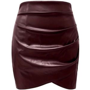 Nivard Leren Rok - Broek - Legging - Dames - Jurk - Latex - Bordeauxrood - Maat XL