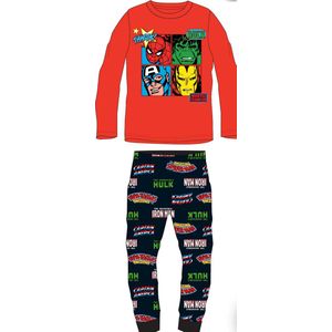 Marvel Spider-man/Hulk/Iron-man/Captian America Pyjama Katoen Rood/Blauw Maat 128
