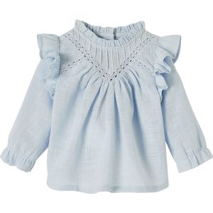 Vertbaudet - Blabybouse - Blouse - Gevlamde Stof - Lange Mouwen - Ruches