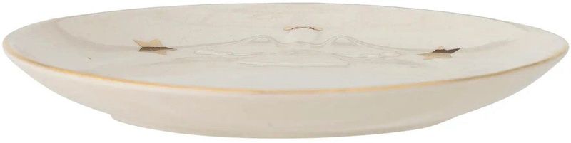 Bloomingville - Starry - Bord - Wit - Aardewerk - Diameter 16 cm